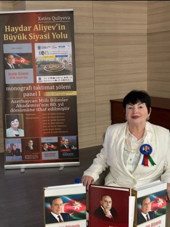 TÜRKİYƏDƏ FİLOSOF XATİRƏ QULİYEVANIN “HEYDƏR ƏLİYEVİN BÖYÜK SIYASƏT YOLU” MONOQRAFIYASININ TƏQDİMAT MƏRASİMİ KEÇİRİLİB